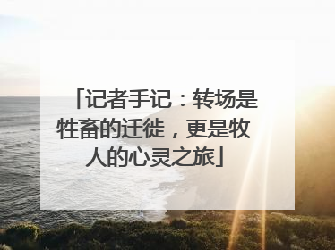 记者手记：转场是牲畜的迁徙，更是牧人的心灵之旅